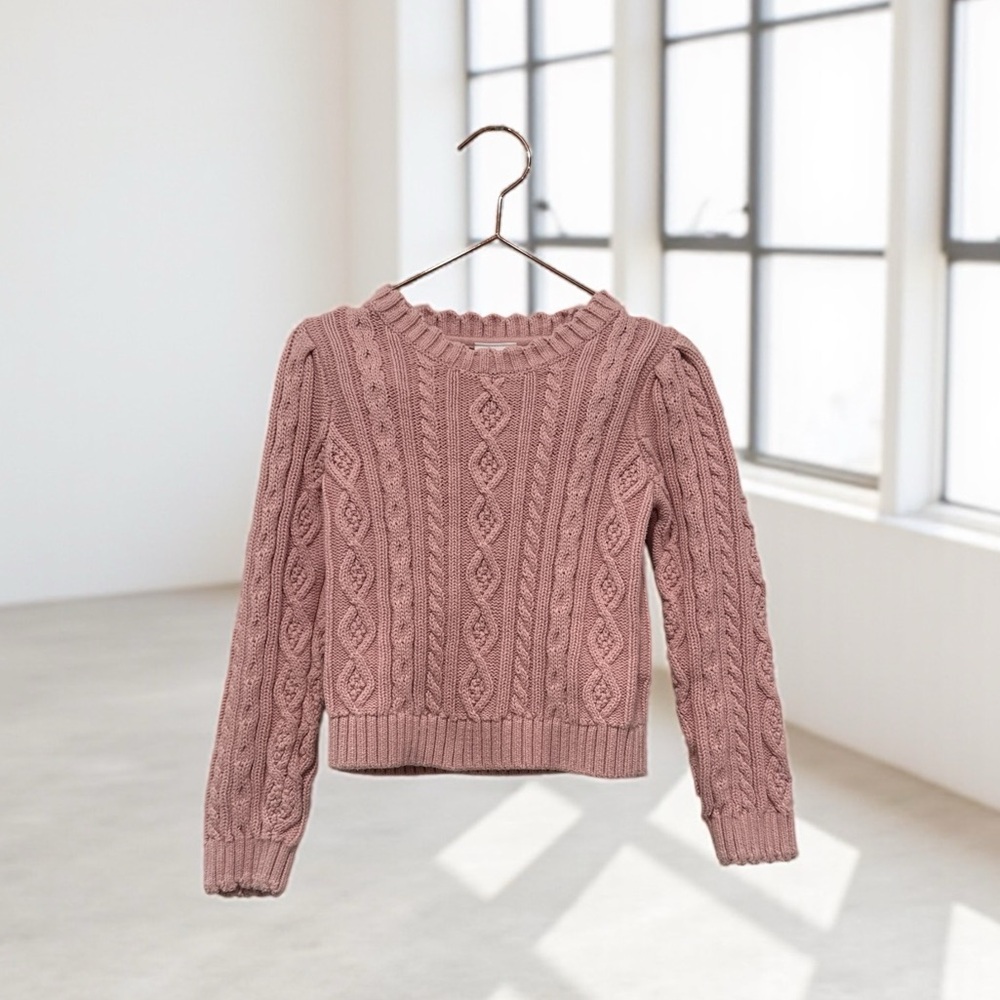 Gap × LoveShackFancy Kids Cable-Knit Cropped Sweater